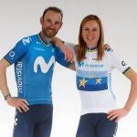 Alejandro Valverde y la holandesa Annemiek Van Vleuten, gran fichaje del Movistar femenino de este año