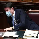 El primer ministro italiano, Giuseppe Conte, durante el debate en la Cámara de Diputados