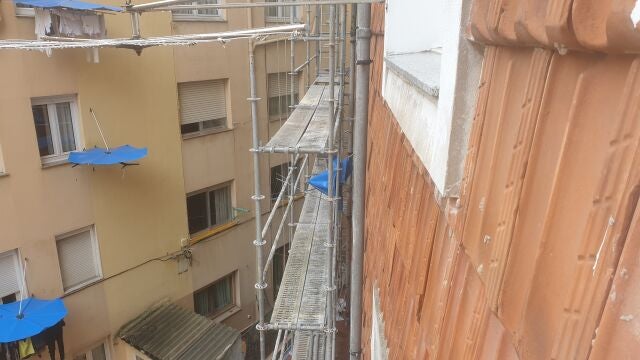 Andamios para la rehabilitación de un edificio