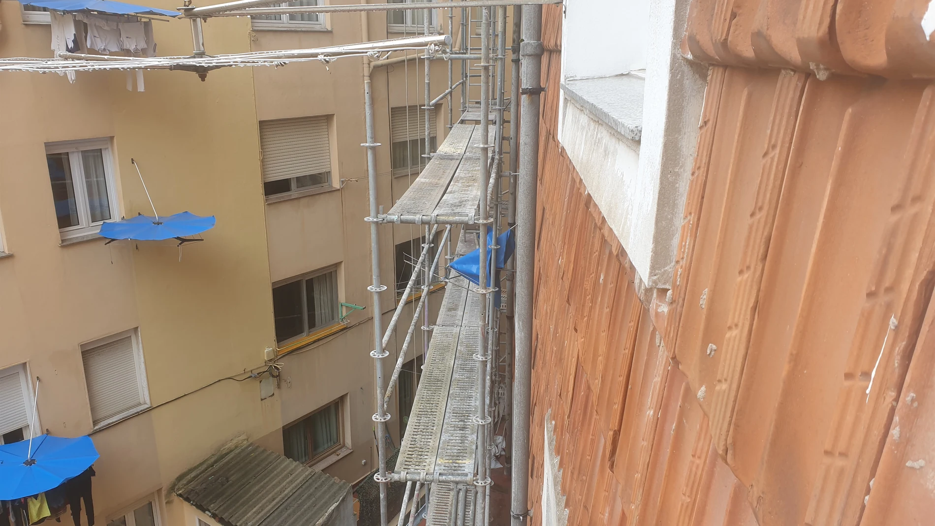 Andamios para la rehabilitación de un edificio