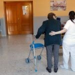 Usuarios de la Residencia Casa Retiro El Salvador, en Torrent (Valencia).