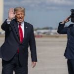 Donald Trump a su llegada a Florida el 20 de enero