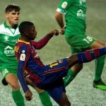 Dembélé falló un penalti, pero después marcó el gol del triunfo del Barcelona ante el Cornellà