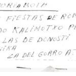 Nota con las instrucciones de ETA que estaba clavada en la entrada del zulo donde mantenían secuestrado a Ortega Lara