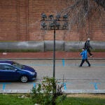 Una zona azul del Servicio de Estacionamiento Regulado de Madrid