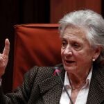Marta Ferrusola, esposa del expresidente de la Generalitat Jordi Pujol, durante su comparecencia ante la comisión de investigación del Parlament