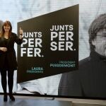 La candidata a la presidencia de la Generalita por JxCat,Laura Borràs.