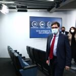 El ministro de Sanidad, Salvador Illa, tras una rueda de prensa posterior al Consejo de Ministros