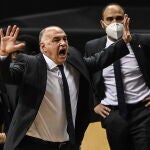 Pablo Laso, en un partido del Real Madrid esta temporada