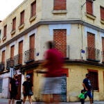 Edificio tapiado en el barrio de Tetuán (Madrid)