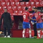 Soldado, en el momento de ser sustituido en el partido de cuartos de Copa
