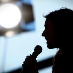 La portavoz de Unidas Podemos en el Congreso, Irene Montero, durante el acto celebrado en La Coruña