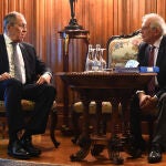 Josep Borrell y Sergei Lavrov, durante un encuentro en Rusia