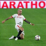 Aleix Vidal con el Sevilla.