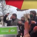 Un momento del acto de Vox en Salt durante la intervención de Santiago Abascal