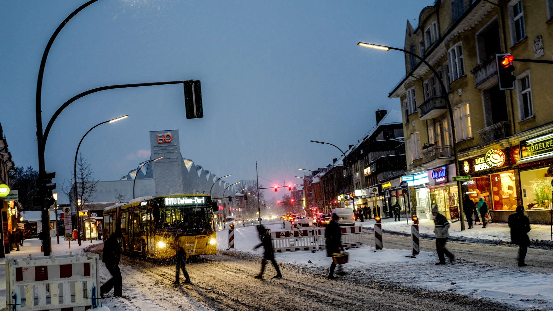 Aspecto de Berlín con nieve. Muchas ciudades alemanas han comenzado a aplicar medidas de ahorro energético