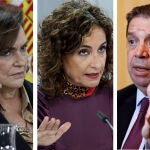 Carmen Calvo, María Jesús Montero y Luis Planas
