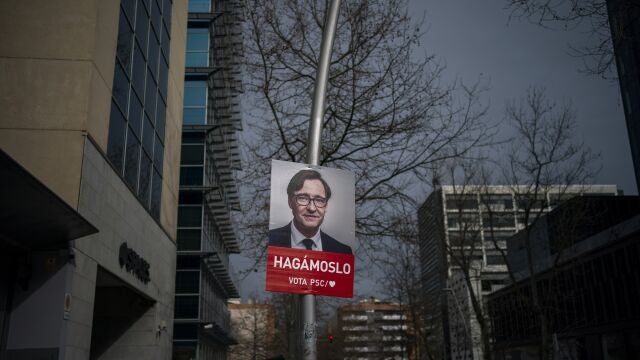 Cartel electoral de Salvador Illa