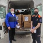 Reparto de mascarillas en Cuevas del Almanzora, en Almería