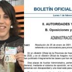 Izaro Antxia junto a la oferta de empleo público que la ha hecho estallar contra el Gobierno