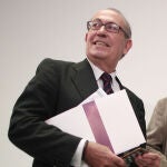 Nicolás Redondo en la presentación de un manifiesto contra el acuerdo PSOE-Podemos en la sede de la Fundación Diario Madrid