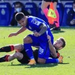 Cucho Hernández con el Getafe.