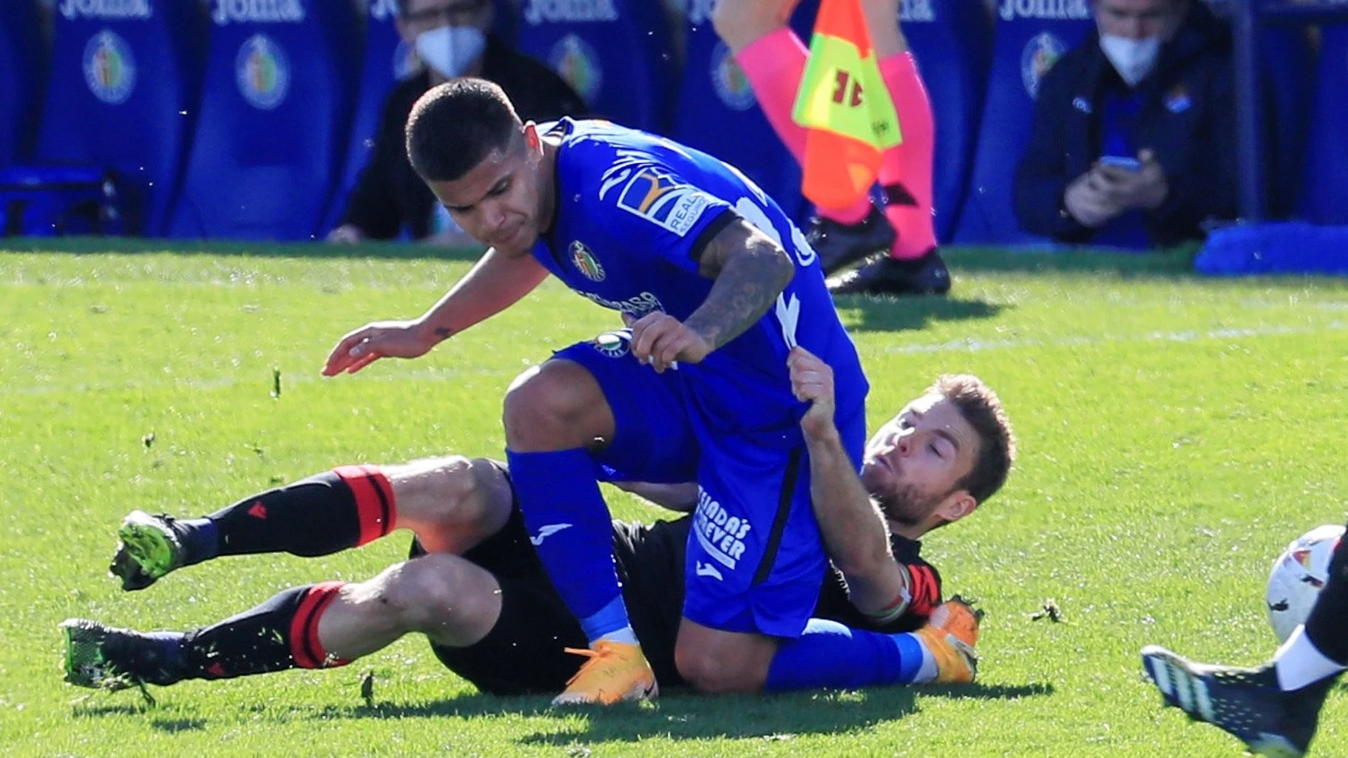 Cucho Hernández con el Getafe.