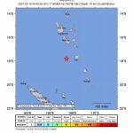 Un mapa del Servicio Geológico de Estados Unidos (USGS) del archipiélago de Vanuatu afectado por el seísmo