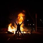 Altercados en la manifestación en apoyo al rapero Pablo Hasél