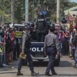 Protestas en Mandalay,ayer