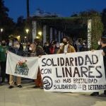 Otra de las concentraciones realizadas estos días en Linares, también con reducida asistencia