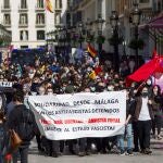 Cientos de personas han participado en Málaga en una movilización en apoyo al rapero Pablo Hasél