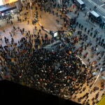 Manifestación en la plaza Callao en Madrid para pedir la libertad de Pablo Hasel