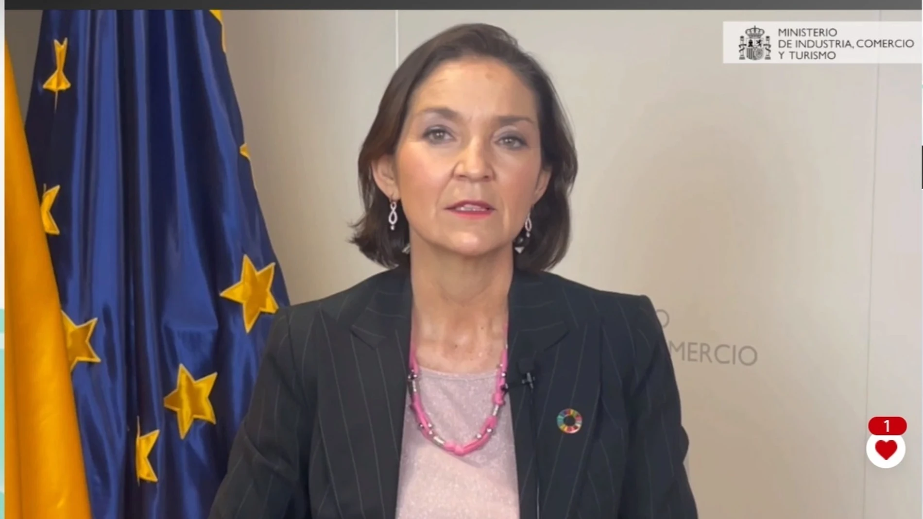 La ministra de Industria, Comercio y Turismo, Reyes Maroto