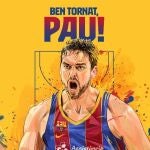 Así anunció el Barcelona el regreso de Pau Gasol.
