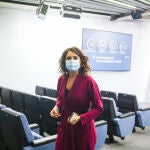 La ministra de Hacienda y Portavoz del Gobierno, María Jesús Montero, tras la rueda de prensa posterior al Consejo de Ministros