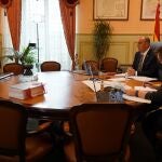 Un momento del pleno de la Diputación de Segovia presidido por Miguel Ángel de Vicente
