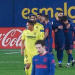 El Atlético de Madrid celebra un gol frente al Villarreal.