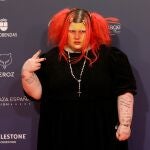 La actriz Esty Quesada, también conocida como SoyUnaPringada, en la alfombra roja de los Premios Feroz (celebrados el pasado 2 de marzo)