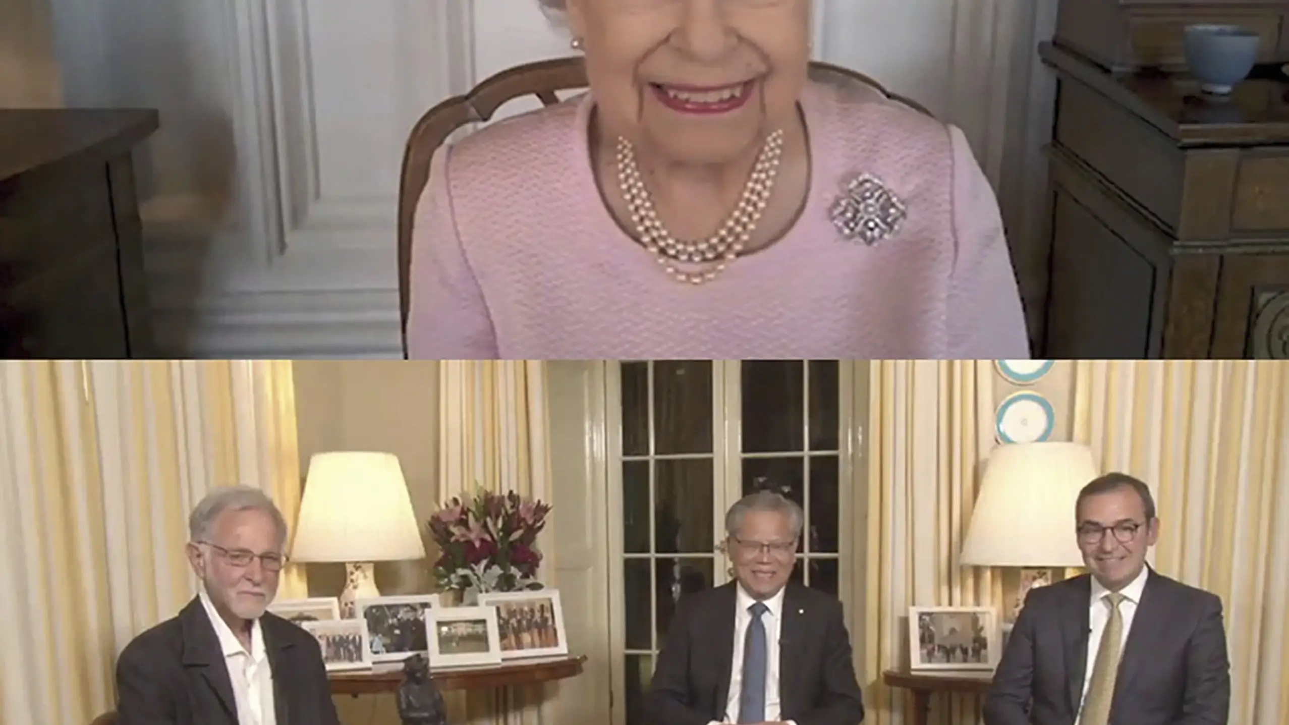 La reina Isabel II participa en una videollamada con las autoridades australianas