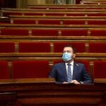 El vicepresidente del Govern en funciones, Pere Aragonès, en el PArlament