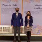 El consejero de Transportes, Movilidad e Infraestructuras, Ángel Garrido, y la consejera delegada de Metro, Silvia Roldán