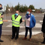 El consejero de Fomento y Medio Ambiente, Juan Carlos Suárez-Quiñones, visita las obras de renovación del firme de la carretera CL-622