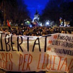 Una manifestación con enfrentamientos con los Mossos en defensa de la libertad de Pablo Hasél y los derechos sociales en Barcelona, el pasado 6 de marzo