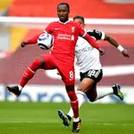 Naby Keita con el Liverpool.