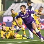 Germán Pezzella con la Fiorentina.