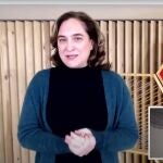 La alcaldesa de Barcelona, Ada Colau, interviene durante un acto