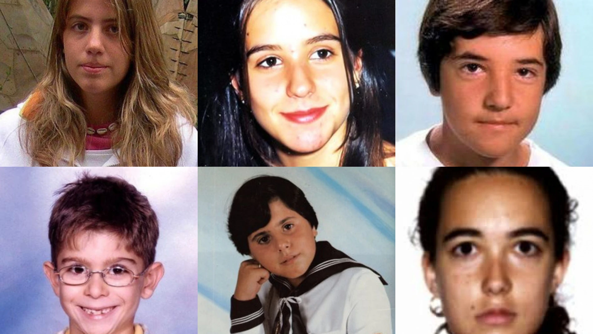 En la fila de arriba, de izquierda a derecha, Marta del Castillo, Cristina Bergua y David Guerrero. Abajo, de izda. a dcha., Yéremi Vargas, Juan Pedro Martínez y Gloria Martínez
