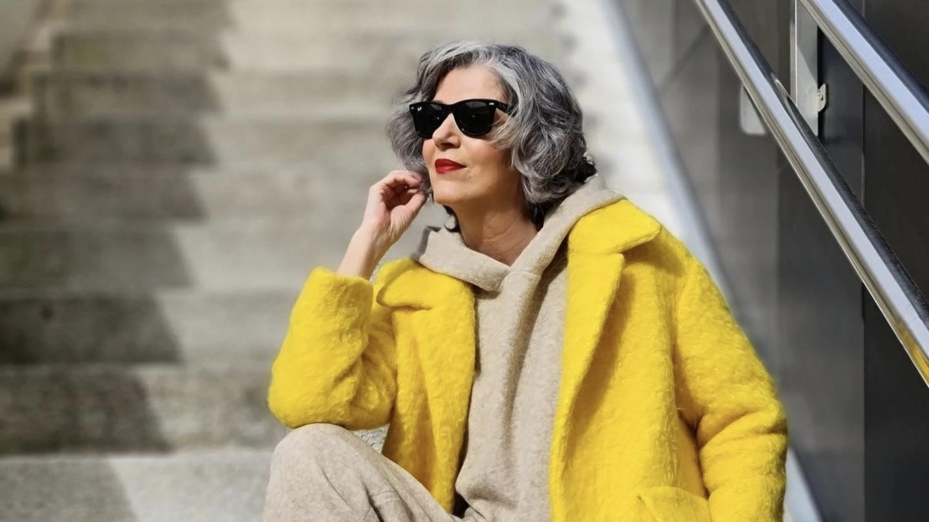 Carmen Gimeno con 'total look' de punto