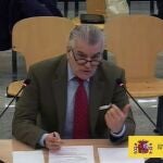 La señal Institucional de la Audiencia Nacional del extesorero del PP Luis Bárcenas en su segundo día de declaración en el juicio por la caja b del PP.